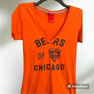 Orange Chicago Bears NFL Nike V-Neck Tee Size Small